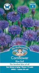 CORNFLOWER BLUE BALL SEED PACKET