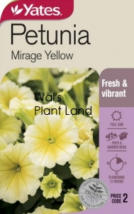 PETUNIA MIRAGE YELLOW NZ SEED PACKET