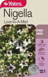 NIGELLA LOVE-IN-A-MIST (WHITE) SEED PACKET