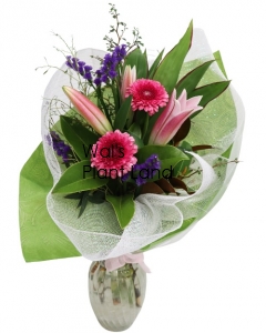 BOUQUET CLASSIC LILY/GERBERA COMBO