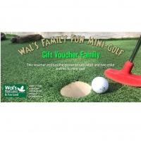 MINI GOLF FAMILY GIFT VOUCHER - 2 Adults & 2 Children