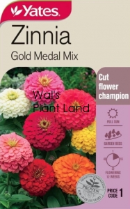 ZINNIA GOLD MEDAL MIX SEED PACKET