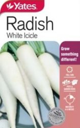 RADISH LONG WHITE ICICLE SEED PACKET