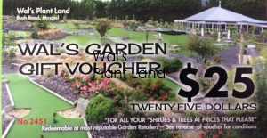 Wal's Voucher _Garden Gift Voucher $25