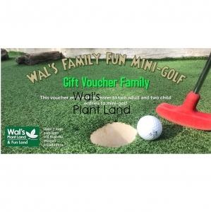 MINI GOLF FAMILY GIFT VOUCHER - 2 Adults & 2 Children