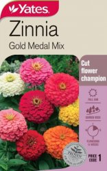 ZINNIA GOLD MEDAL MIX SEED PACKET