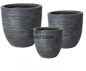 Vermont Egg Pot Graphite Set of 3