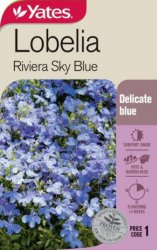 LOBELIA RIVERIA SKY BLUE SEED PACKET