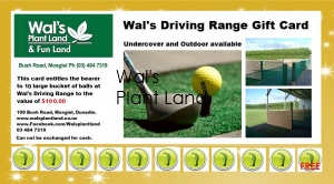 DRIVING RANGE - $100 GIFT VOUCHER