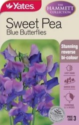 SWEET PEA HAMMET BLUE BUTTERFLIES SEED PACKET