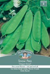 SNOW PEA OREGON DWARF SEED PACKET