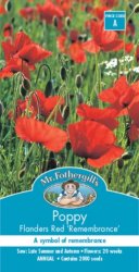 POPPY FLANDERS RED 'REMEMBERANCE' SEED PACKET