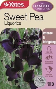 SWEET PEA HAMMETT'S LIQUORICE SEED PACKET