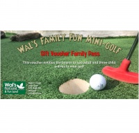 MINI GOLF FAMILY GIFT VOUCHER - 2 Adults & 3 Children