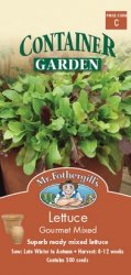 LETTUCE GOURMET MIX CONTAINER SEED PACKET