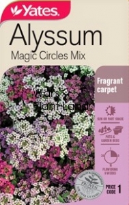 ALYSSUM MAGIC CIRCLES MIX SEED PACKET